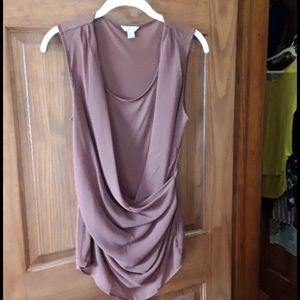 Layered, rouched draped top